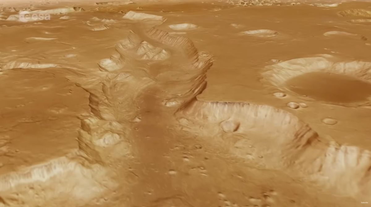 Sonda revela vídeo inédito de vale formado por água em Marte; assista